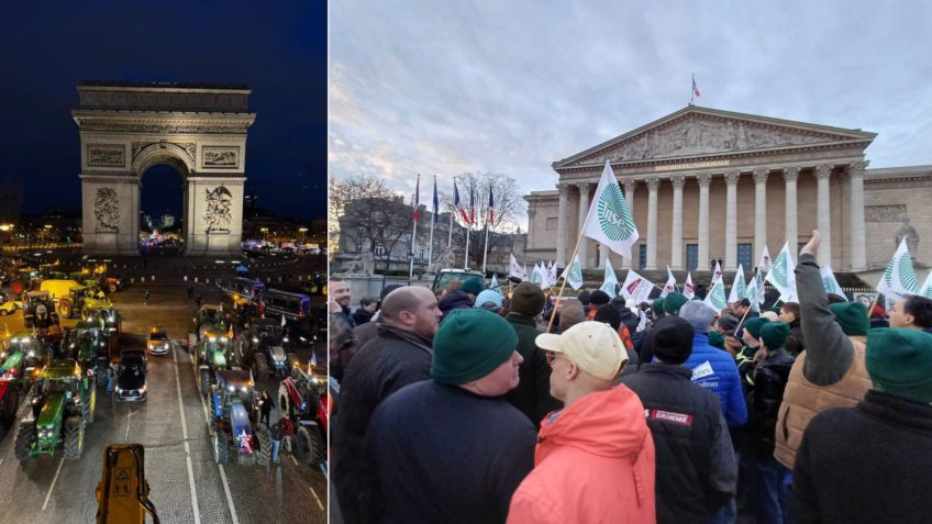 Agricultores levam tratores a Paris contra acordo UE-Mercosul