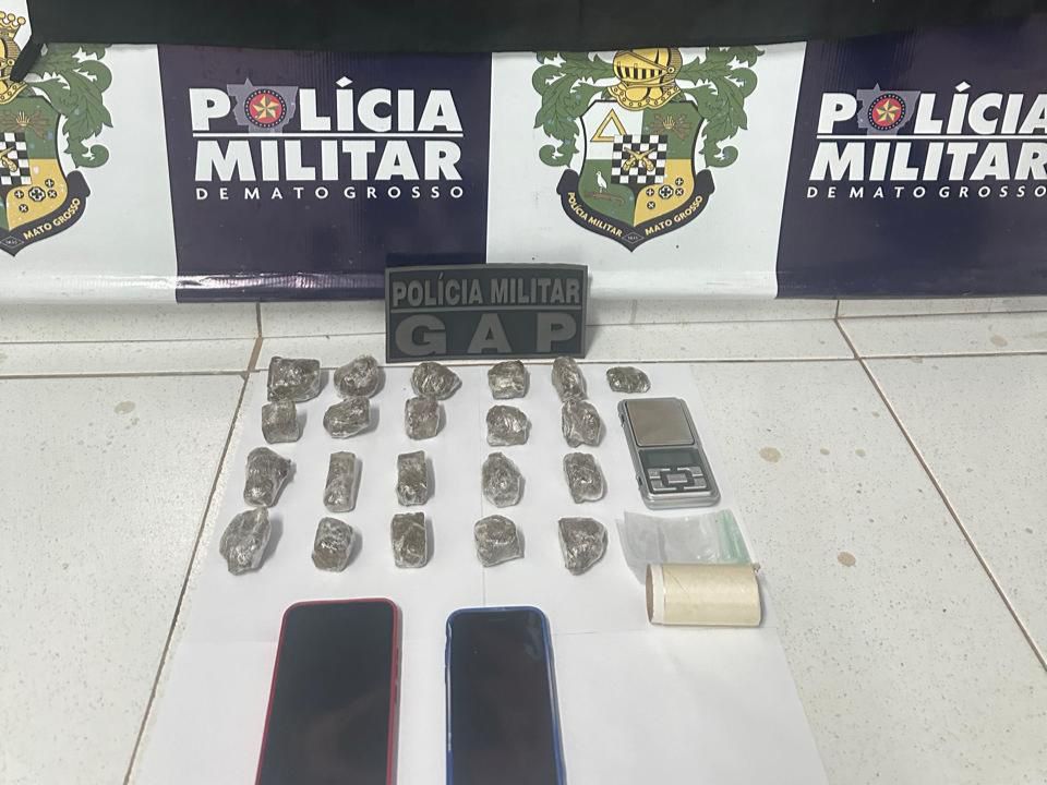 Polícia Militar prende dois homens por tráfico de drogas em Jaciara
