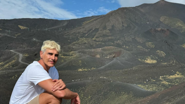 Reynaldo Gianecchini compartilha fotografias no vulcão Etna