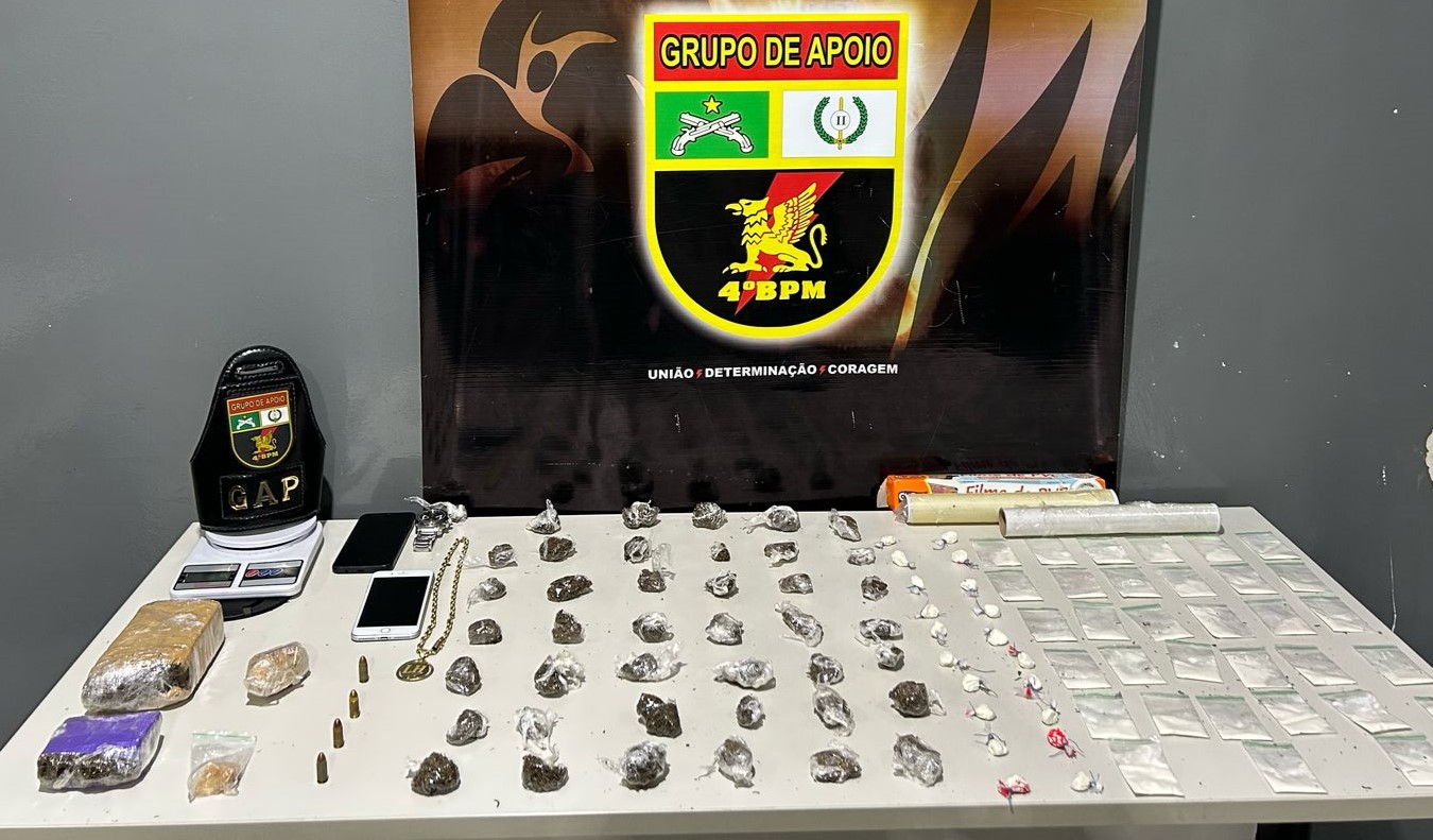 Polícia Militar prende membros de facção e apreende 100 porções de drogas