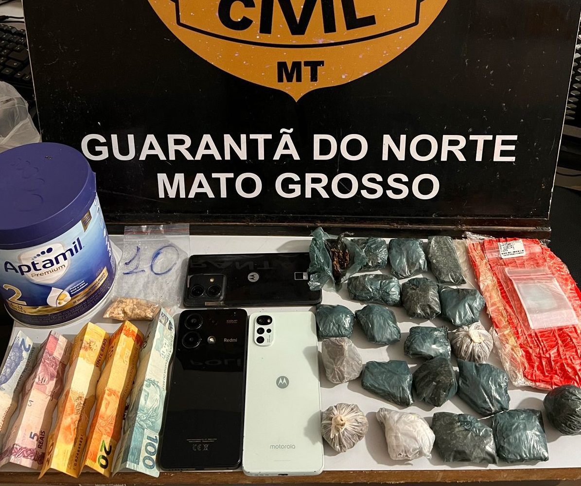 Polícia Civil fecha boca de fumo e prende cinco pessoas envolvidas com tráfico em Guarantã do Norte