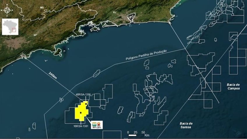 Petrobras identifica hidrocarbonetos no pré-sal da Bacia de Santos